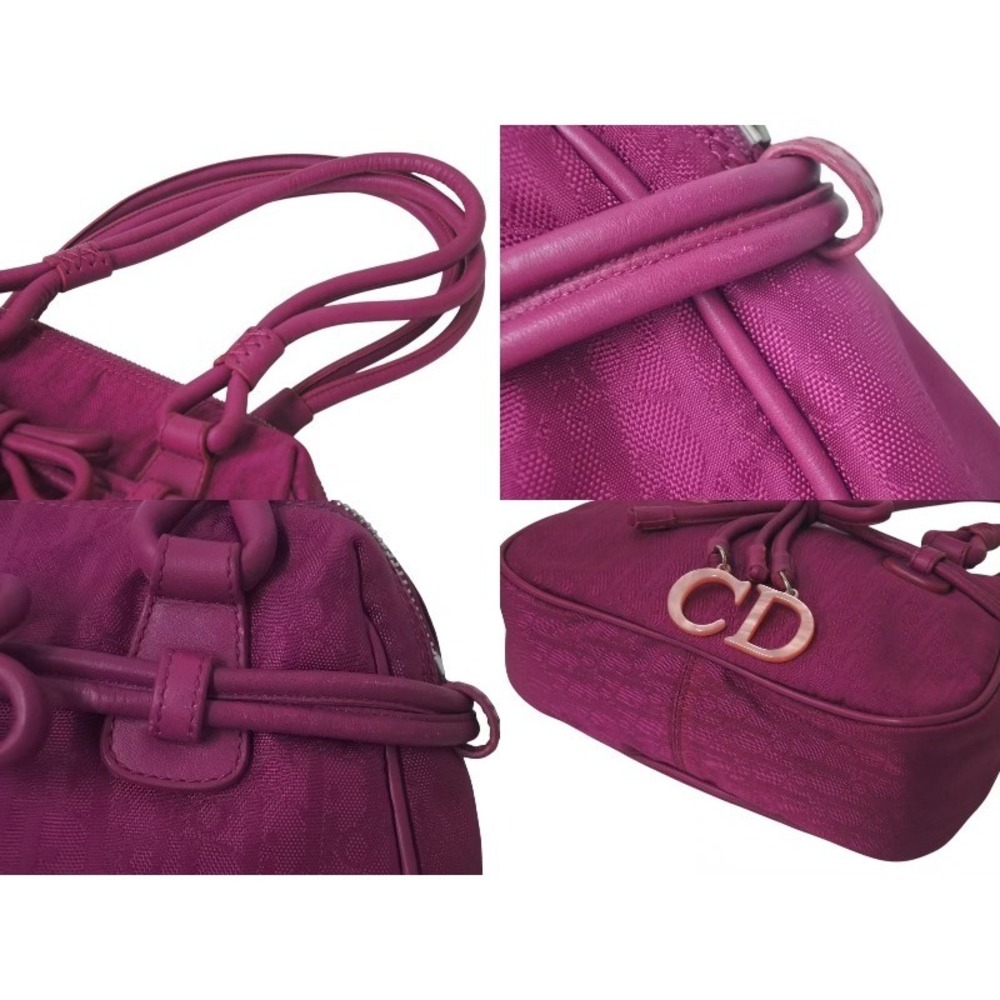 Christian Dior Trotter handbag purple pink leather jacquard - Picture 8 of 10